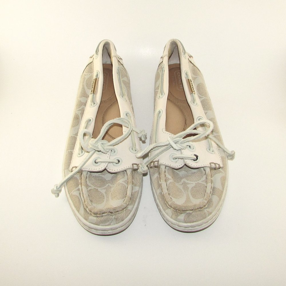 Coach Richelle Cream Boat Shoe